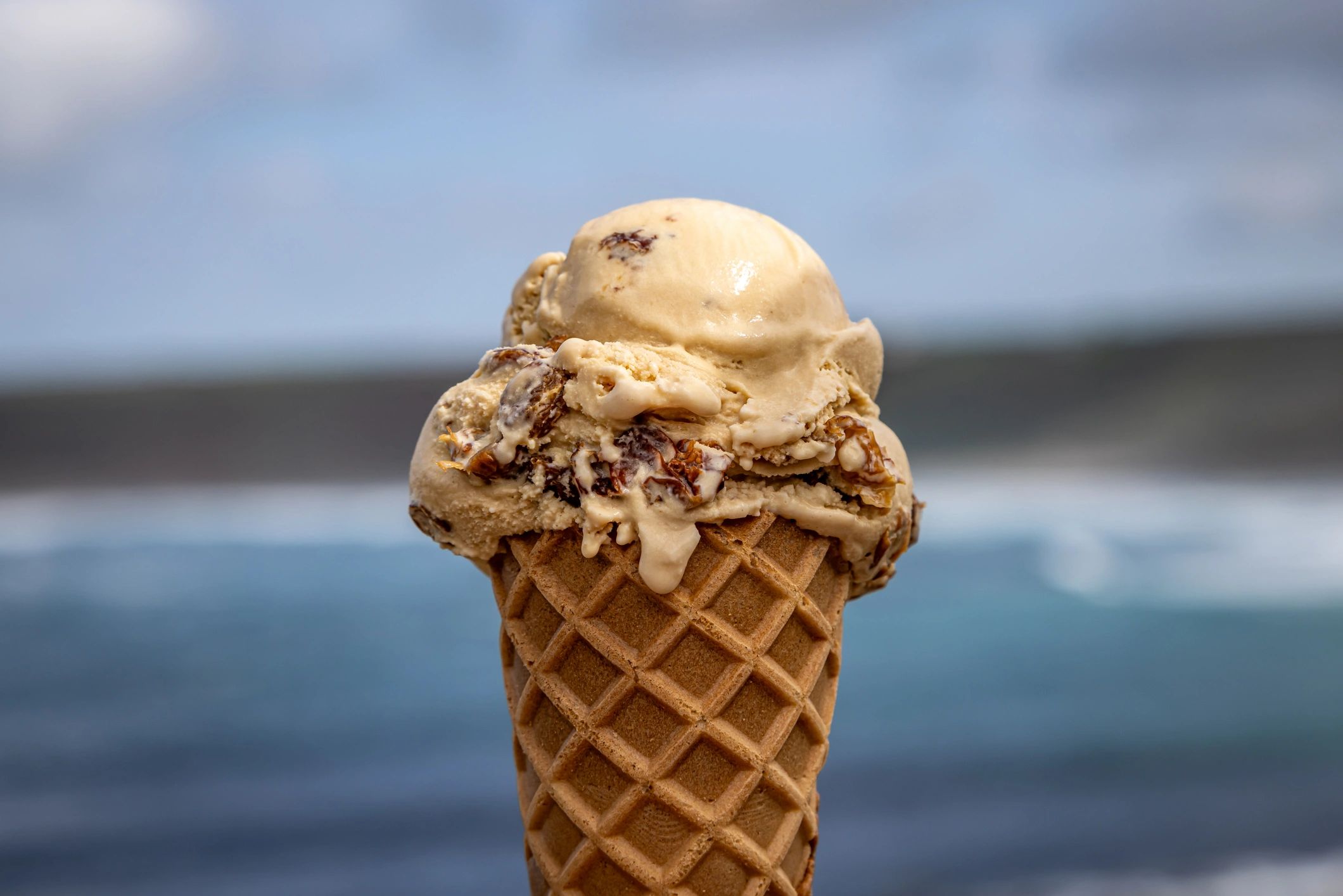 Ice cream cone close-up